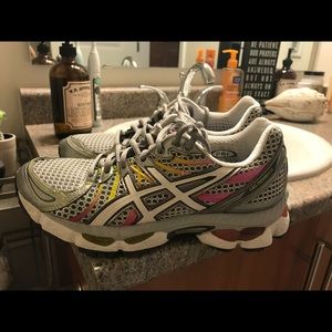 ASICS Gel Nimbus 13 - grey with pink & yellow